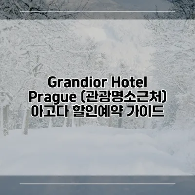 Grandior Hotel Prague (관광명소근처) 아고다 할인예약 가이드