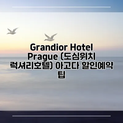 Grandior Hotel Prague (도심위치 럭셔리호텔) 아고다 할인예약 팁