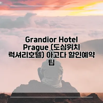 Grandior Hotel Prague (도심위치 럭셔리호텔) 아고다 할인예약 팁