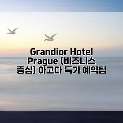 Grandior Hotel Prague (비즈니스 중심) 아고다 특가 예약팁