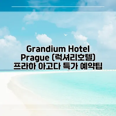 Grandium Hotel Prague (럭셔리호텔) 프라하 아고다 특가 예약팁