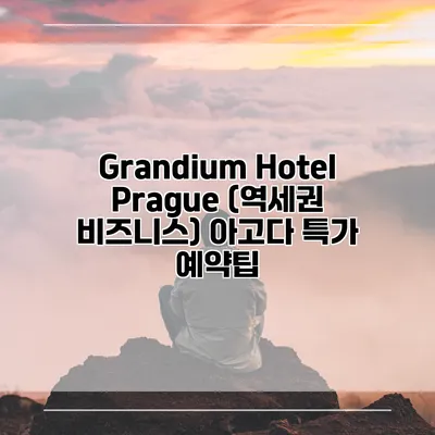 Grandium Hotel Prague (역세권 비즈니스) 아고다 특가 예약팁