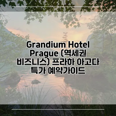 Grandium Hotel Prague (역세권 비즈니스) 프라하 아고다 특가 예약가이드