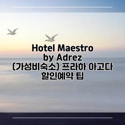 Hotel Maestro by Adrez (가성비숙소) 프라하 아고다 할인예약 팁