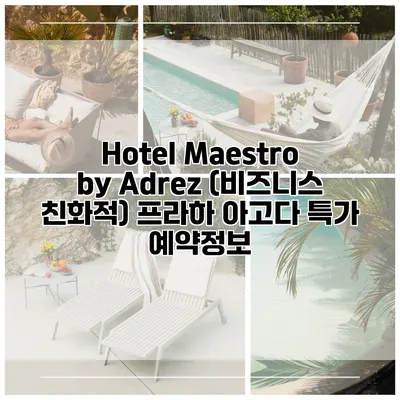 Hotel Maestro by Adrez (비즈니스 친화적) 프라하 아고다 특가 예약정보