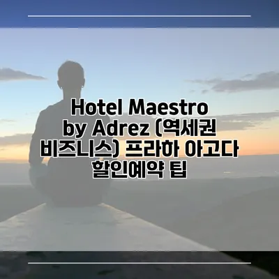 Hotel Maestro by Adrez (역세권 비즈니스) 프라하 아고다 할인예약 팁
