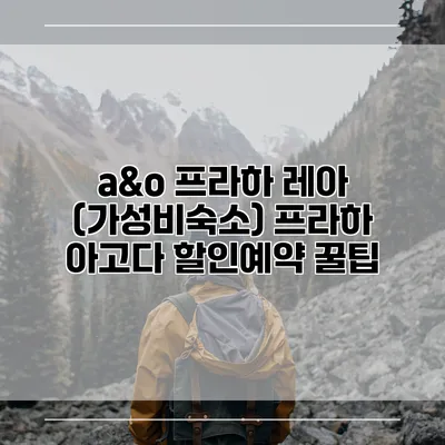 a&o 프라하 레아 (가성비숙소) 프라하 아고다 할인예약 꿀팁