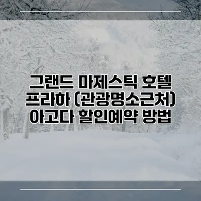 그랜드 마제스틱 호텔 프라하 (관광명소근처) 아고다 할인예약 방법