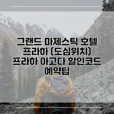 그랜드 마제스틱 호텔 프라하 (도심위치) 프라하 아고다 할인코드 예약팁