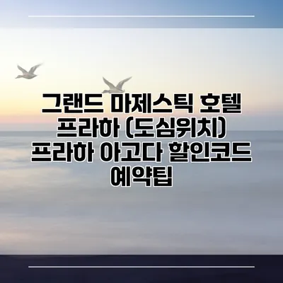 그랜드 마제스틱 호텔 프라하 (도심위치) 프라하 아고다 할인코드 예약팁