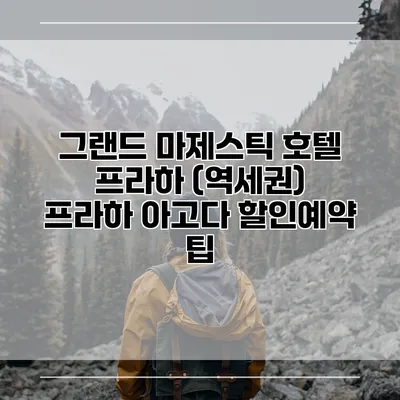 그랜드 마제스틱 호텔 프라하 (역세권) 프라하 아고다 할인예약 팁