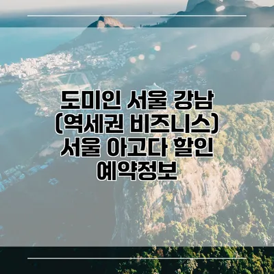 도미인 서울 강남 (역세권 비즈니스) 서울 아고다 할인 예약정보