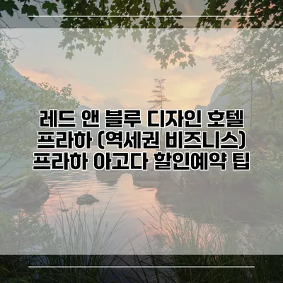 레드 앤 블루 디자인 호텔 프라하 (역세권 비즈니스) 프라하 아고다 할인예약 팁