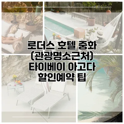 로더스 호텔 중화 (관광명소근처) 타이베이 아고다 할인예약 팁