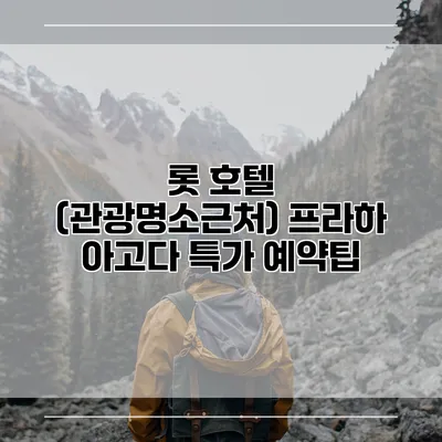 롯 호텔 (관광명소근처) 프라하 아고다 특가 예약팁