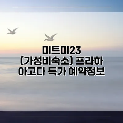미트미23 (가성비숙소) 프라하 아고다 특가 예약정보