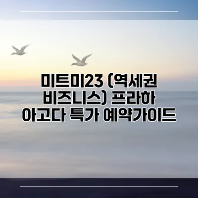 미트미23 (역세권 비즈니스) 프라하 아고다 특가 예약가이드