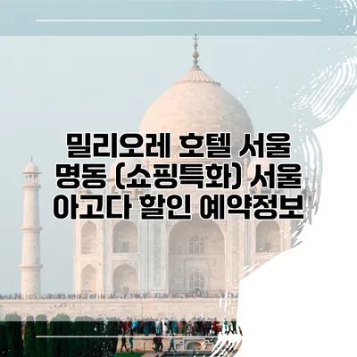 밀리오레 호텔 서울 명동 (쇼핑특화) 서울 아고다 할인 예약정보
