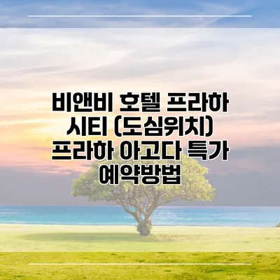 비앤비 호텔 프라하 시티 (도심위치) 프라하 아고다 특가 예약방법