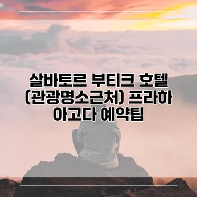 살바토르 부티크 호텔 (관광명소근처) 프라하 아고다 예약팁