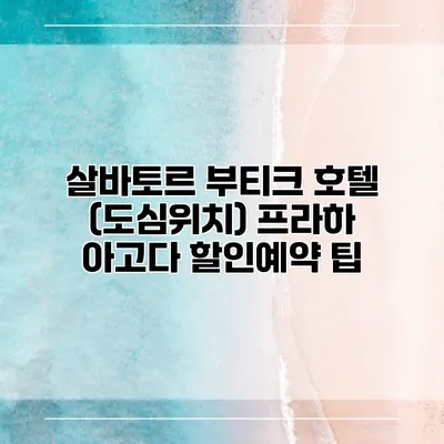 살바토르 부티크 호텔 (도심위치) 프라하 아고다 할인예약 팁
