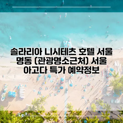 솔라리아 니시테츠 호텔 서울 명동 (관광명소근처) 서울 아고다 특가 예약정보