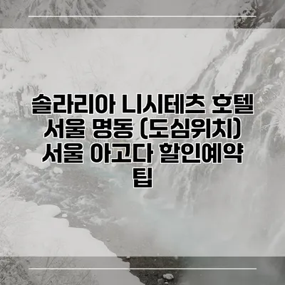 솔라리아 니시테츠 호텔 서울 명동 (도심위치) 서울 아고다 할인예약 팁