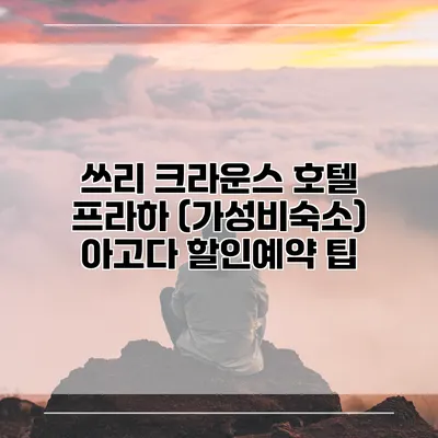 쓰리 크라운스 호텔 프라하 (가성비숙소) 아고다 할인예약 팁