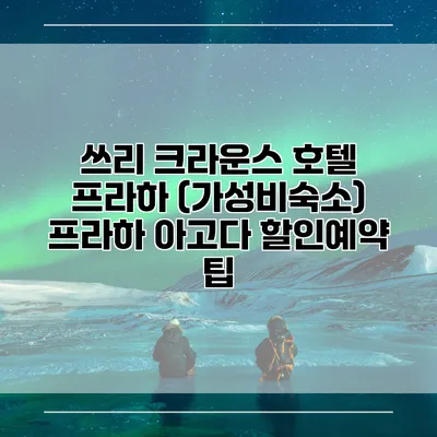 쓰리 크라운스 호텔 프라하 (가성비숙소) 프라하 아고다 할인예약 팁