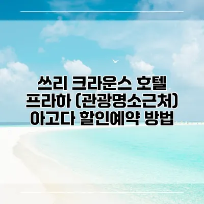 쓰리 크라운스 호텔 프라하 (관광명소근처) 아고다 할인예약 방법