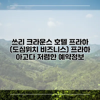 쓰리 크라운스 호텔 프라하 (도심위치 비즈니스) 프라하 아고다 저렴한 예약정보
