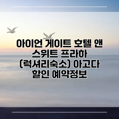 아이언 게이트 호텔 앤 스위트 프라하 (럭셔리숙소) 아고다 할인 예약정보