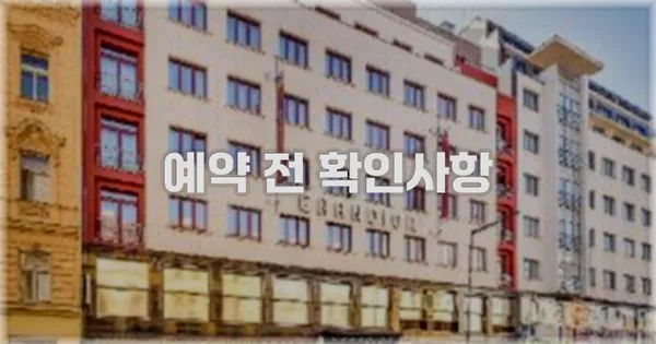 예약 전 확인사항