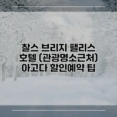 찰스 브리지 팰리스 호텔 (관광명소근처) 아고다 할인예약 팁