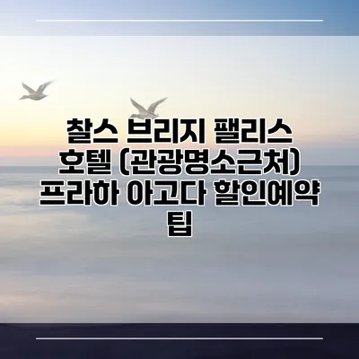 찰스 브리지 팰리스 호텔 (관광명소근처) 프라하 아고다 할인예약 팁