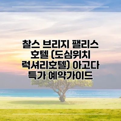 찰스 브리지 팰리스 호텔 (도심위치 럭셔리호텔) 아고다 특가 예약가이드