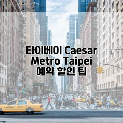 타이베이 Caesar Metro Taipei 예약 할인 팁