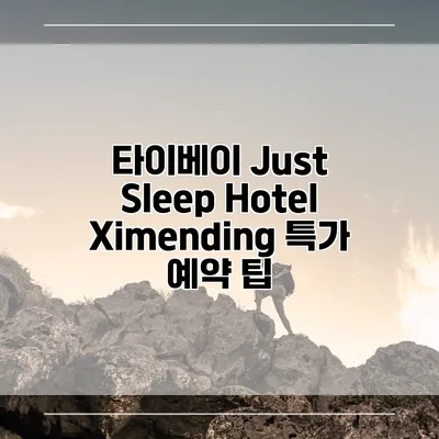타이베이 Just Sleep Hotel Ximending 특가 예약 팁