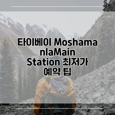 타이베이 MoshamanlaMain Station 최저가 예약 팁