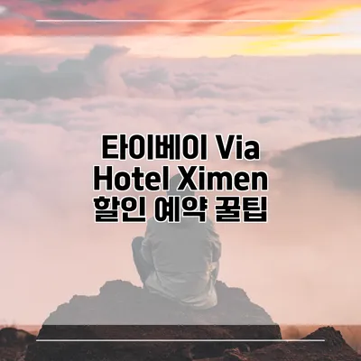타이베이 Via Hotel Ximen 할인 예약 꿀팁