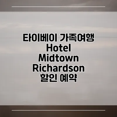 타이베이 가족여행 Hotel Midtown Richardson 할인 예약