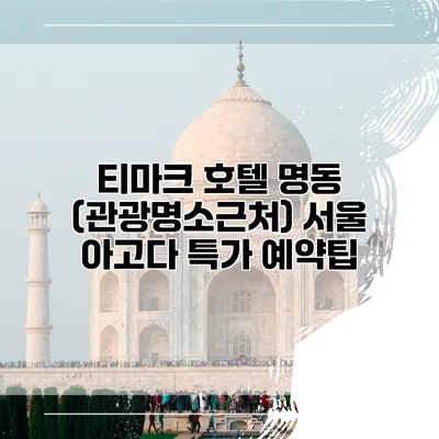 티마크 호텔 명동 (관광명소근처) 서울 아고다 특가 예약팁