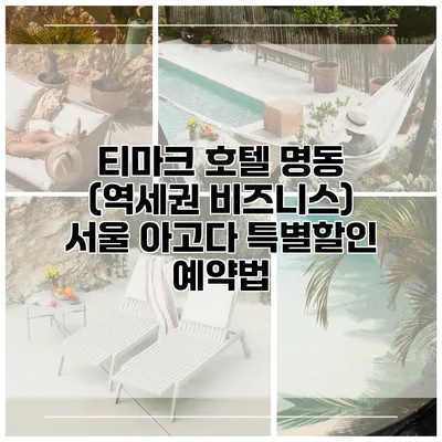 티마크 호텔 명동 (역세권 비즈니스) 서울 아고다 특별할인 예약법