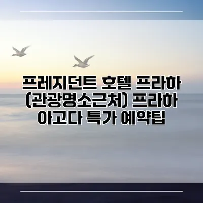프레지던트 호텔 프라하 (관광명소근처) 프라하 아고다 특가 예약팁