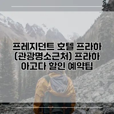 프레지던트 호텔 프라하 (관광명소근처) 프라하 아고다 할인 예약팁
