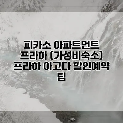 피카소 아파트먼트 프라하 (가성비숙소) 프라하 아고다 할인예약 팁
