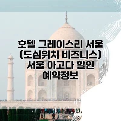 호텔 그레이스리 서울 (도심위치 비즈니스) 서울 아고다 할인 예약정보