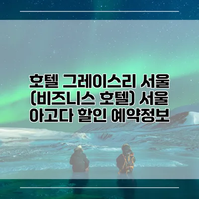호텔 그레이스리 서울 (비즈니스 호텔) 서울 아고다 할인 예약정보