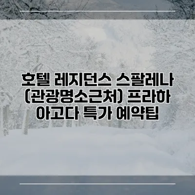 호텔 레지던스 스팔레나 (관광명소근처) 프라하 아고다 특가 예약팁