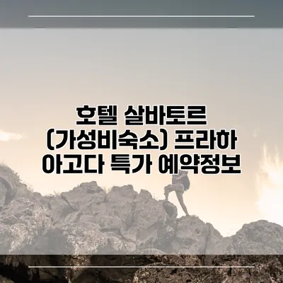 호텔 살바토르 (가성비숙소) 프라하 아고다 특가 예약정보
